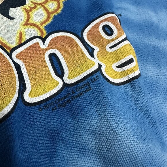 Cheech & Chong 2010 Sz XXL Comedy Duo Promo Blue Spiral Tie Dye Liquid Blue Tee - Picture 3 of 7